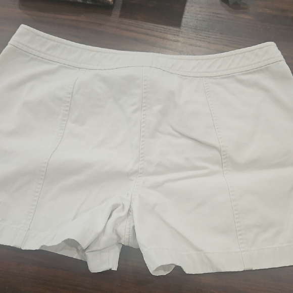 LOFT White Bermuda Shorts Casual Cotton Blend - Picture 4 of 4